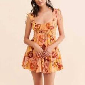 Free People Vernon mini dress size small boho floral